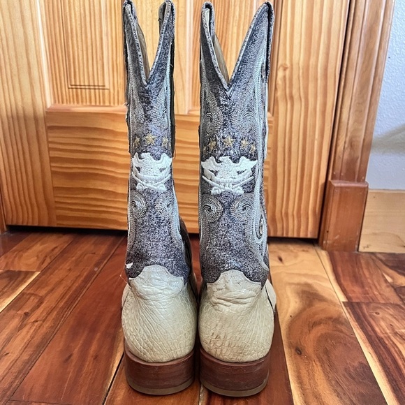 El General 7 RARE Alligator Western Cowboy Boots Pointed Toe - Picture 5 of 10